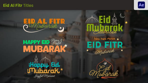 Videohive - Eid Al Fitr Greeting Title - 57218507