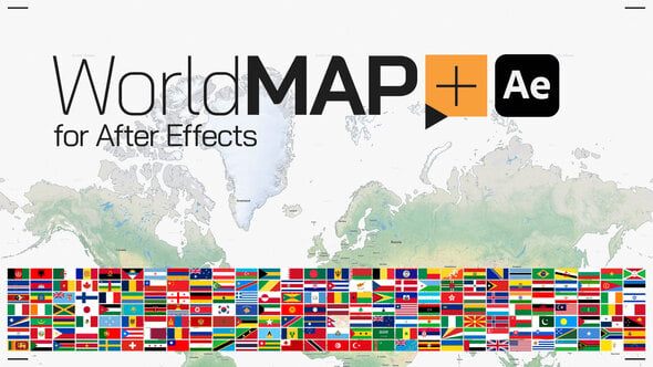 Videohive World Map Plus for After Effects 57278503